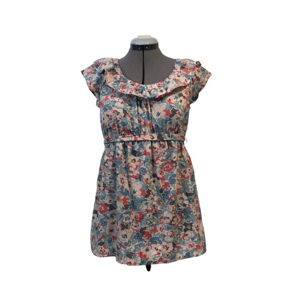 Floral Motherhood Maternity Flutter Top Size Small
